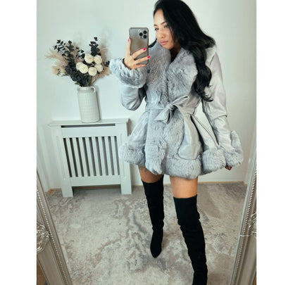 Jasmine Women’s Luxury Faux Fur Trim Coats